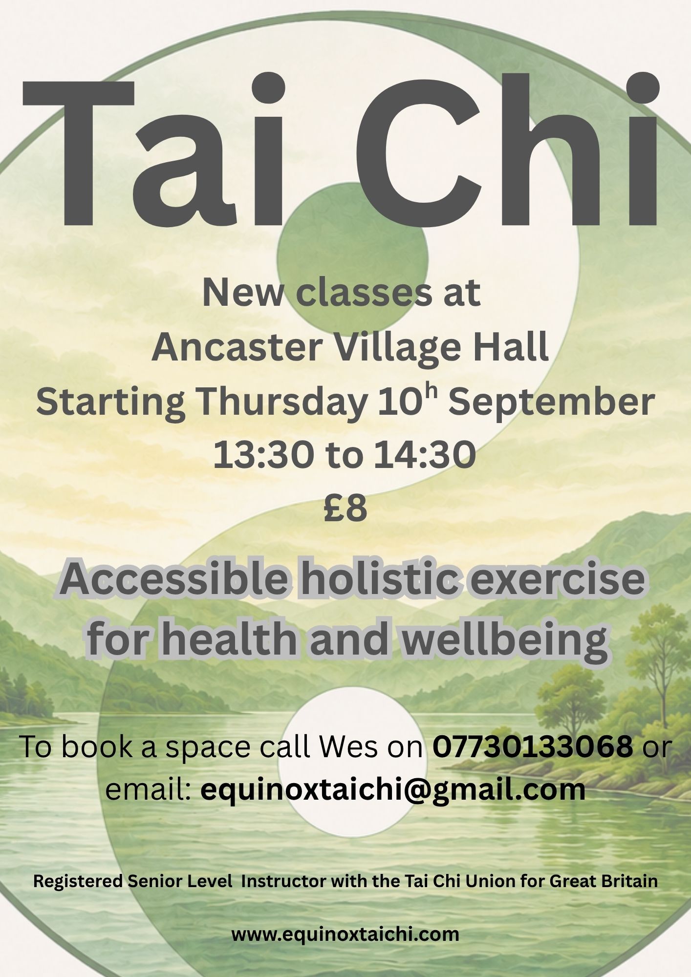 Tai Chi Classes Flyer